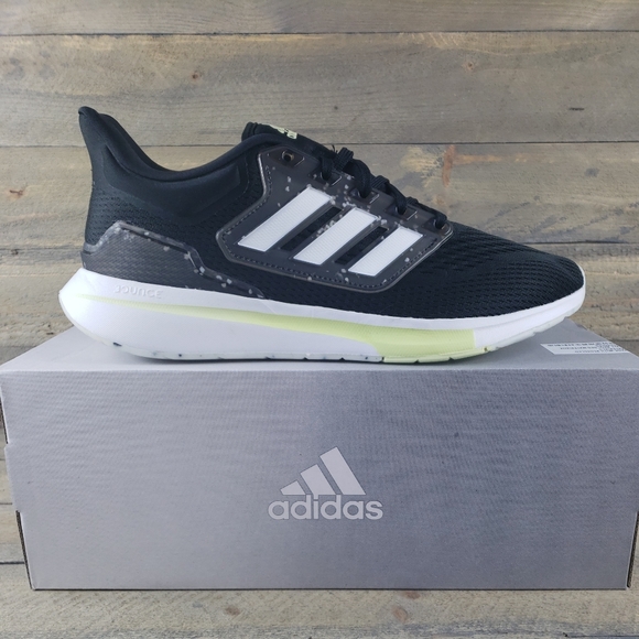 adidas Other - adidas EQ21 Run Men's Running Shoes Black/White/Lime